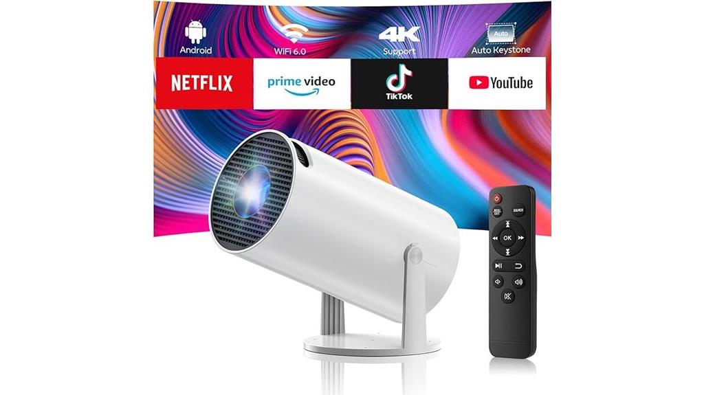 mini 4k wifi bluetooth projector