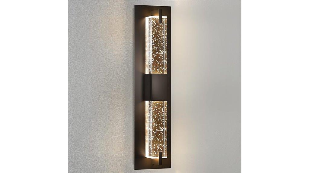modern 19 inch black sconce