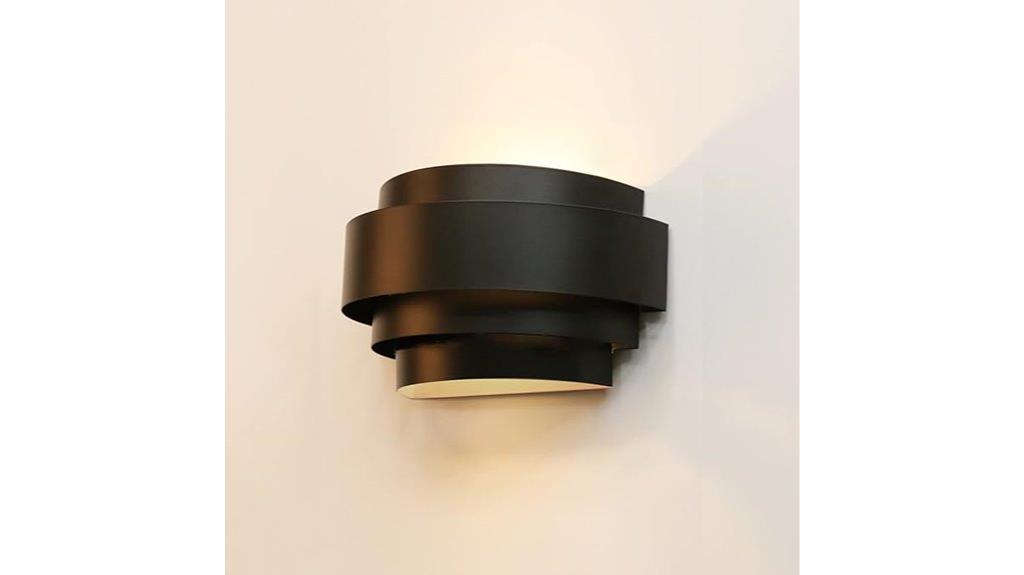 modern black indoor wall light