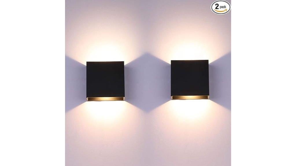 modern black led wall sconces