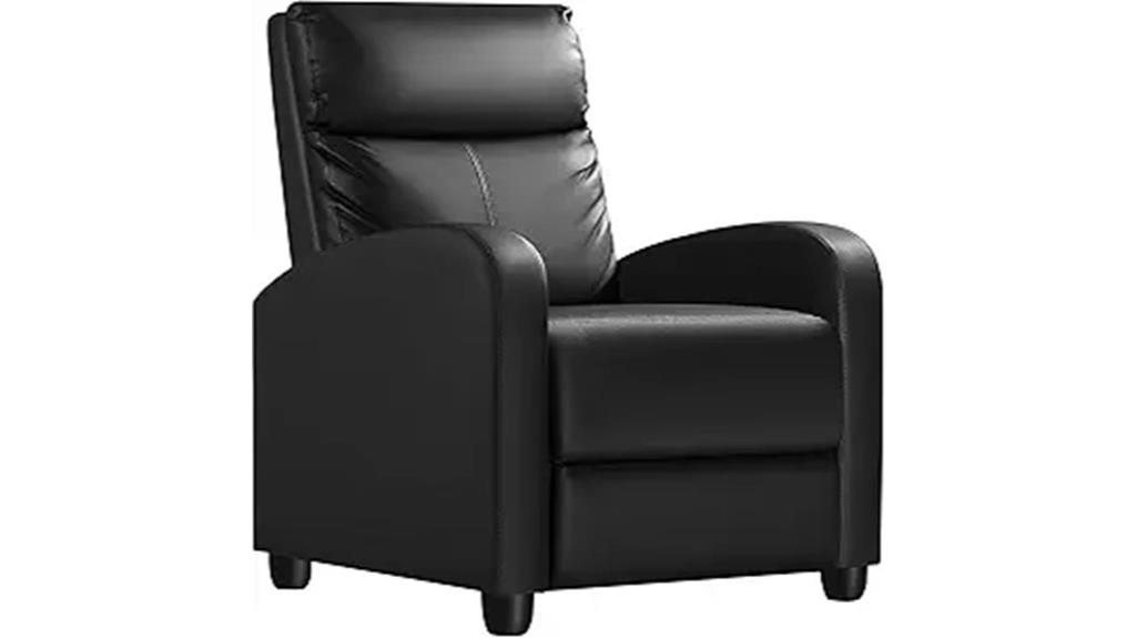 modern pu leather recliner