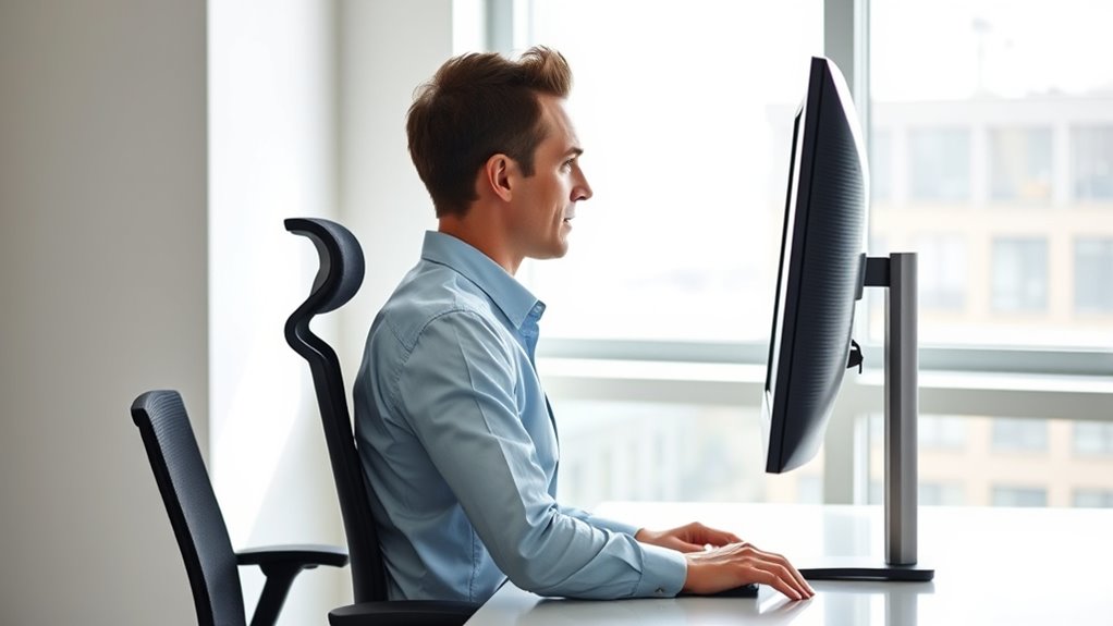 monitor at eye level