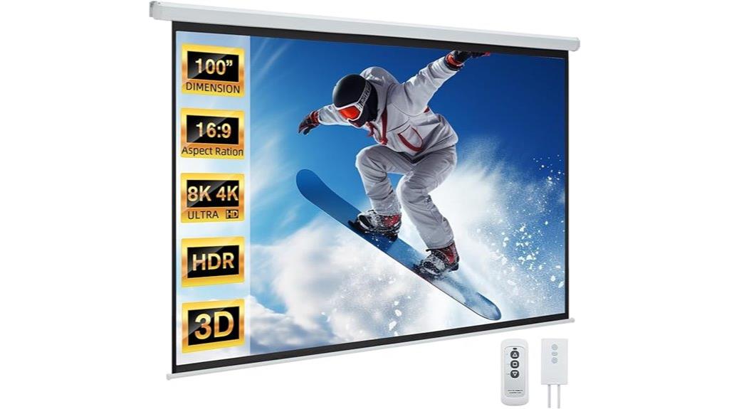 motorized 100 inch screen