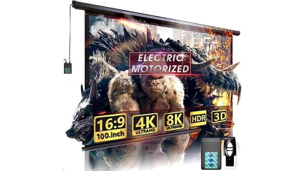 motorized 100 projector screen