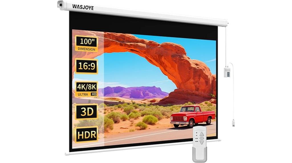 motorized 100 wall mount