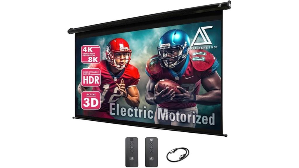 motorized 125 inch screen