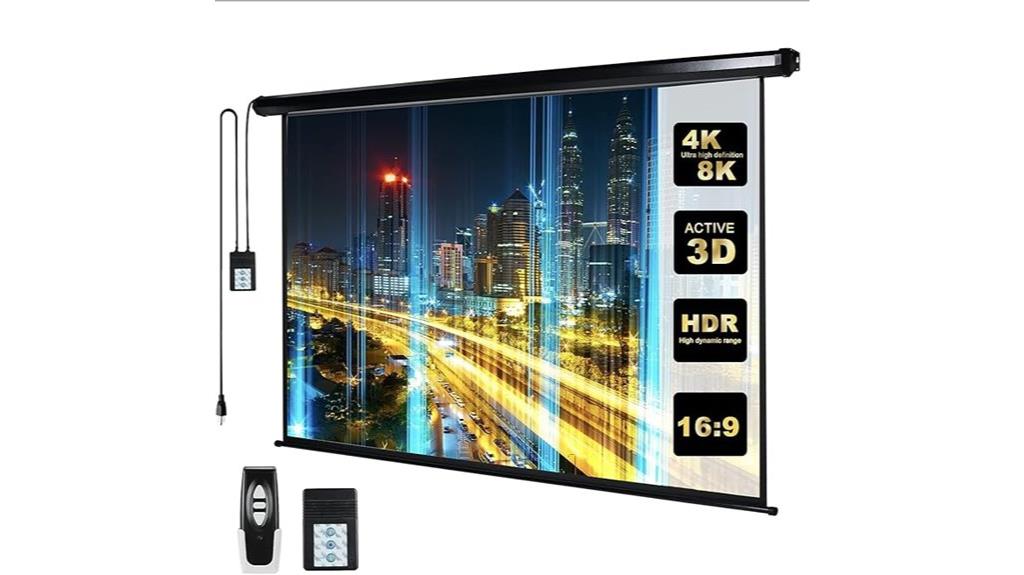 motorized hd projector screen
