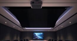 motorized screen and projector synchronization
