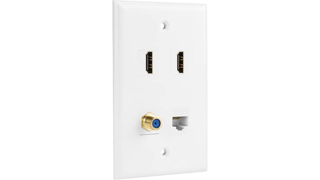 multi port wall plate adapter