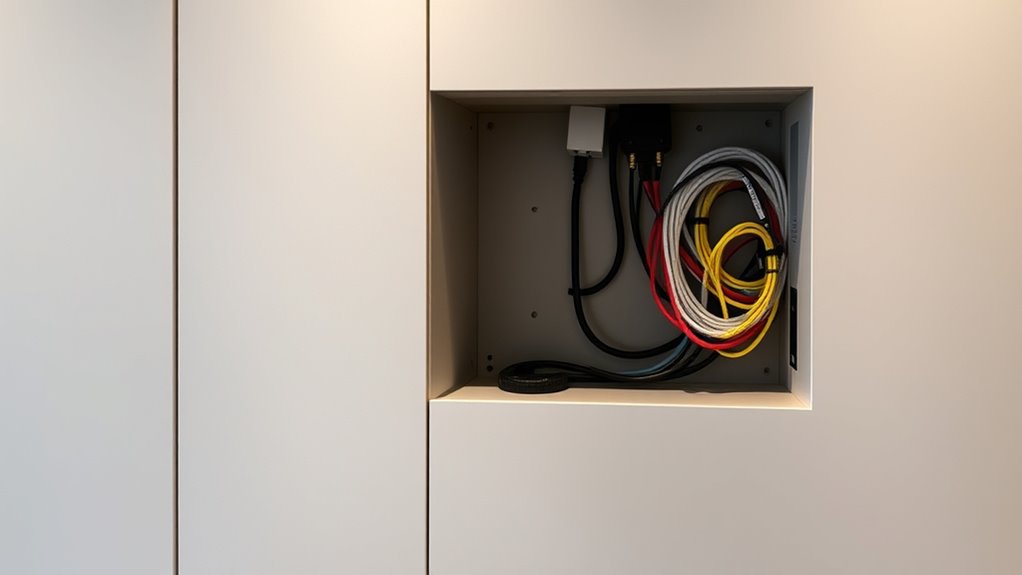 neat concealed cable routing