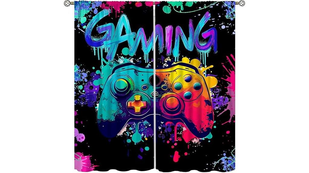 neon cartoon kid s curtains