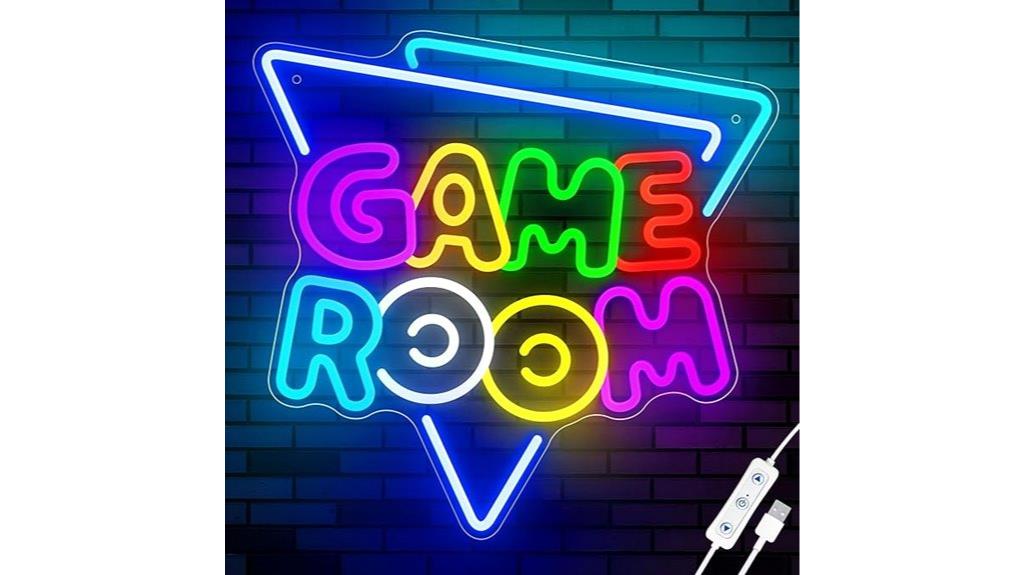 neon gaming room decor