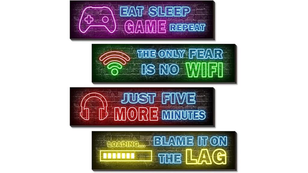 neon gaming room decor