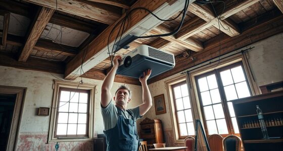 old house projector installation