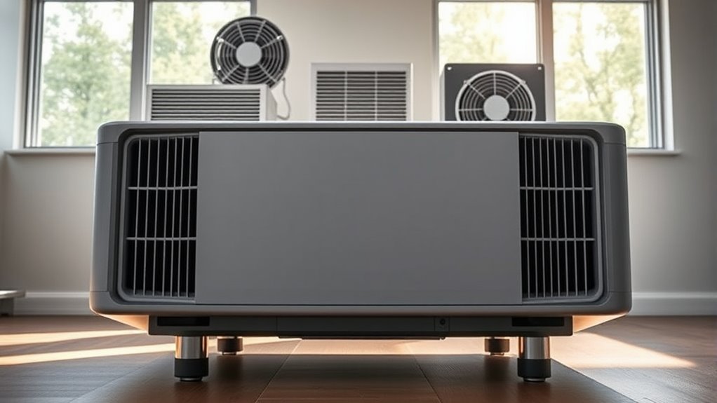 optimal projector cabinet placement