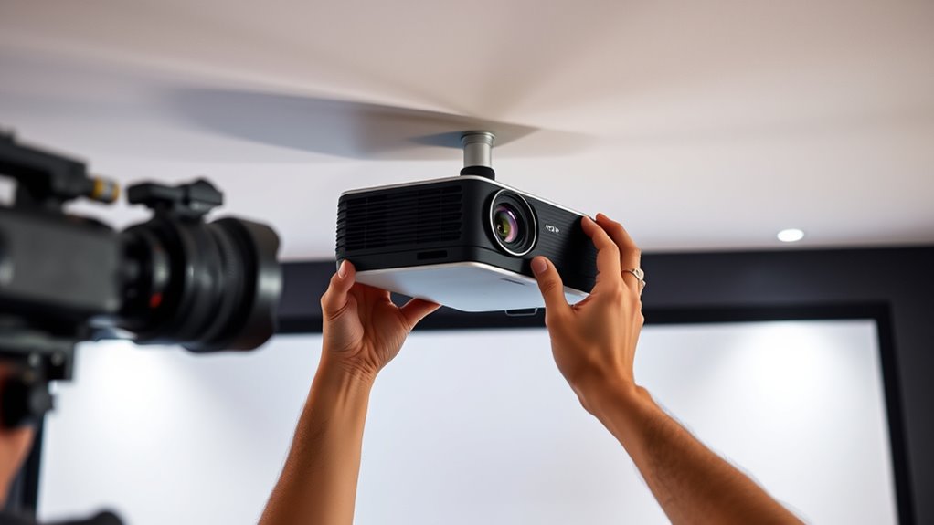 optimal projector ceiling mounting
