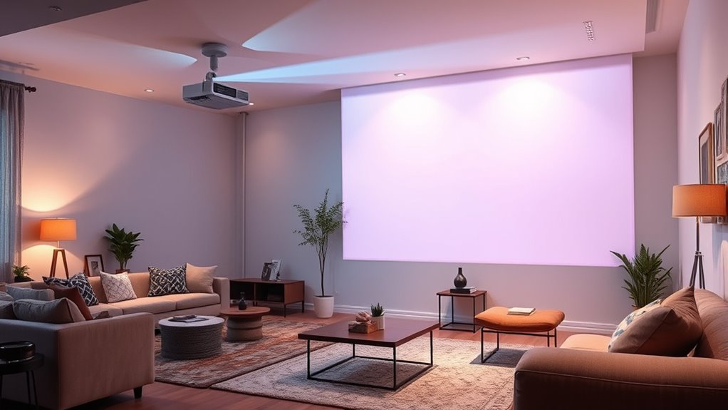 optimal room projector setup
