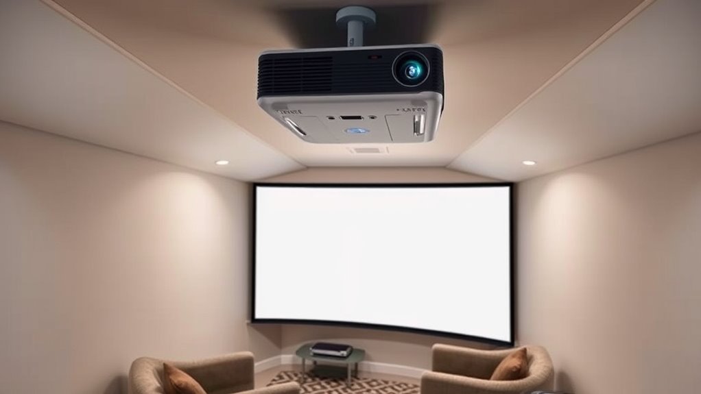 optimal small room projector setup