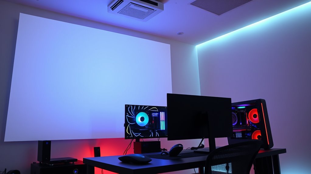 optimize projector gaming setup