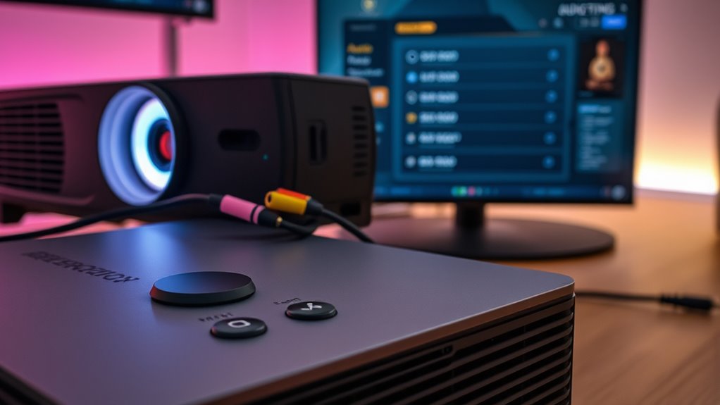 optimize projector sound settings