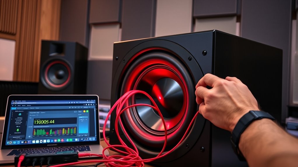 optimize subwoofer connection setup