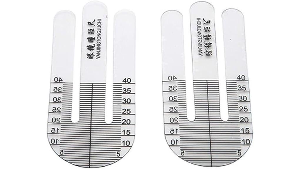 optometry pupil ruler pair