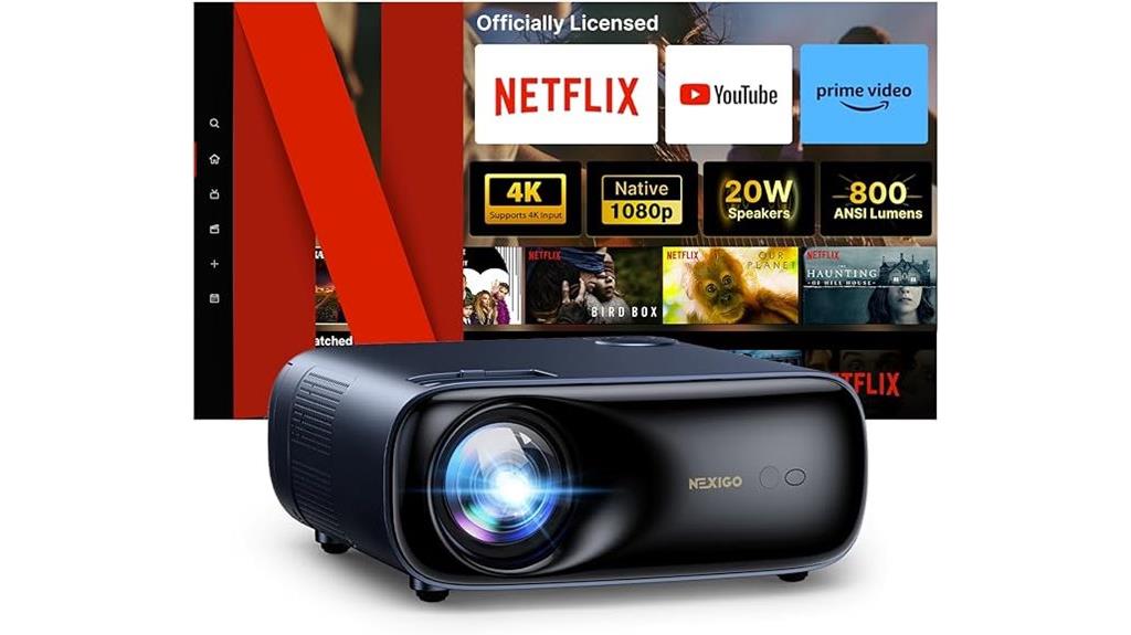 outdoor netflix projector