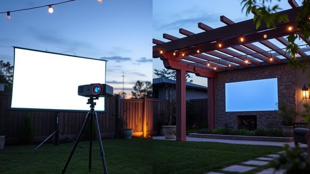 outdoor projector setup considerations