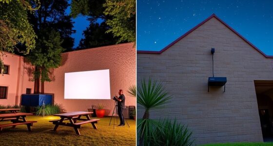 outdoor projector setup options