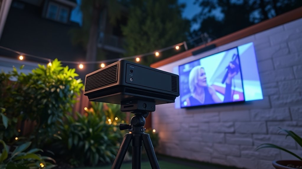 outdoor waterproof projector features
