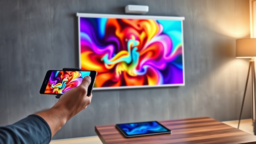 phone to projector casting