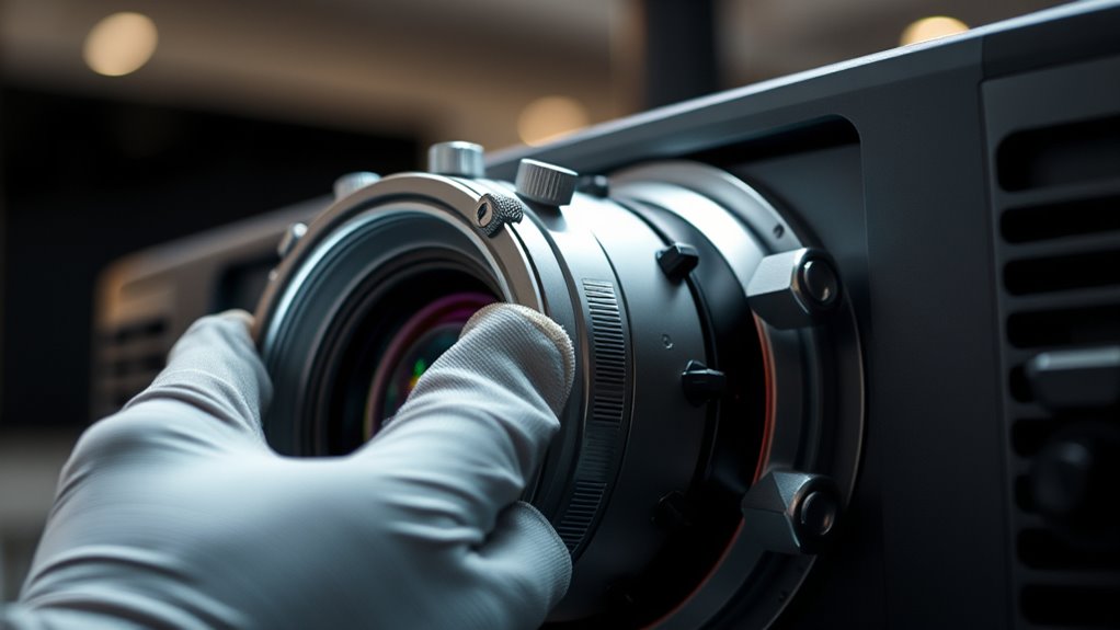 physical lens position adjustment