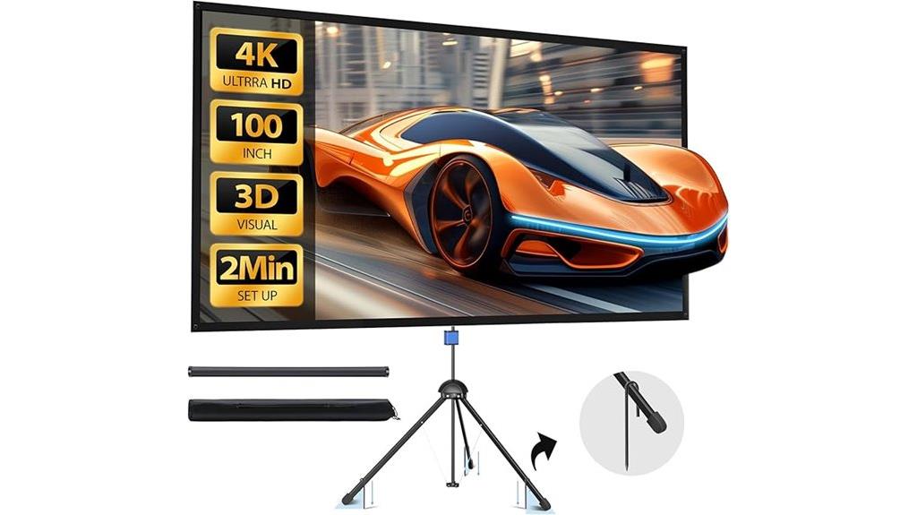 portable 100 inch hd screen