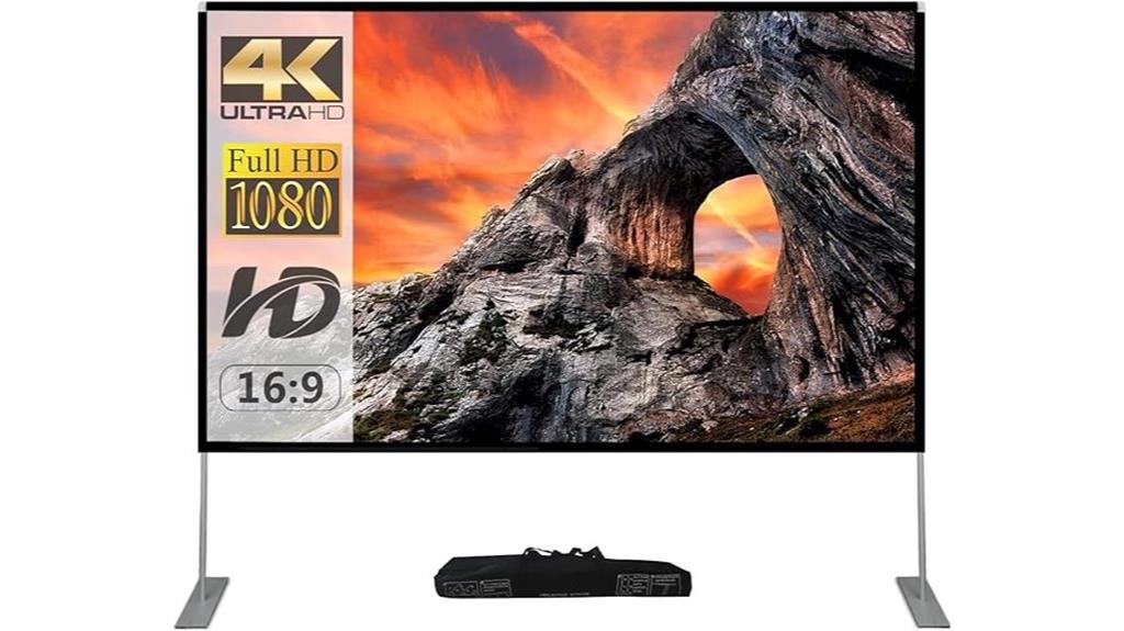 portable 100 inch outdoor screen