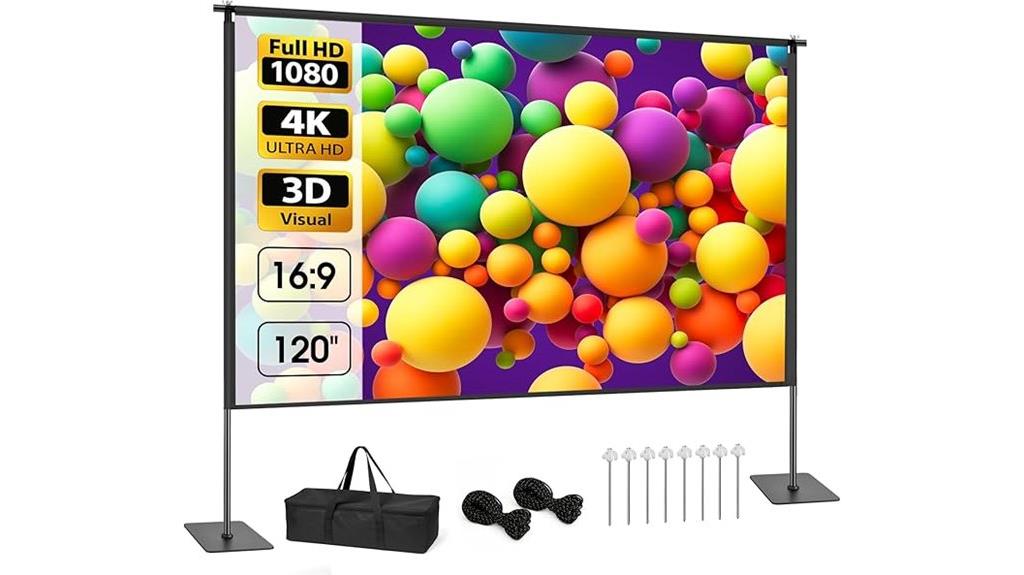 portable 120 inch hd screen