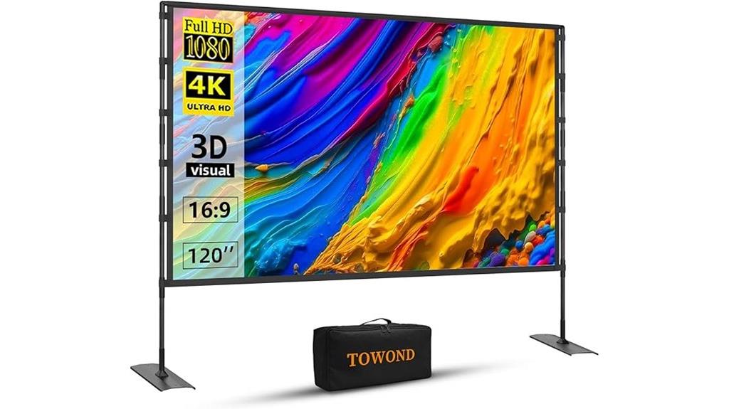 portable 120 inch indoor outdoor screen