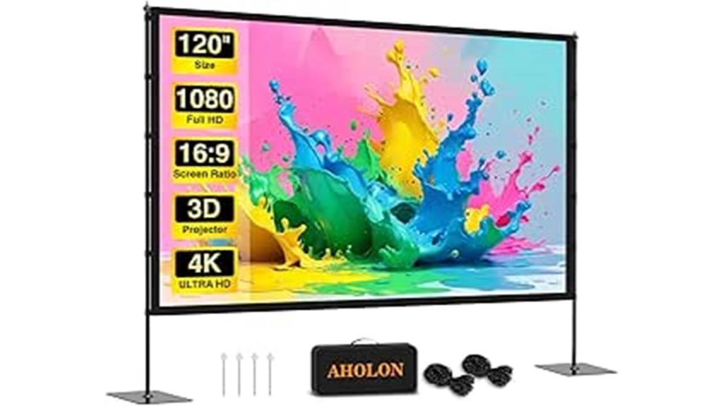 portable 120 inch outdoor screen