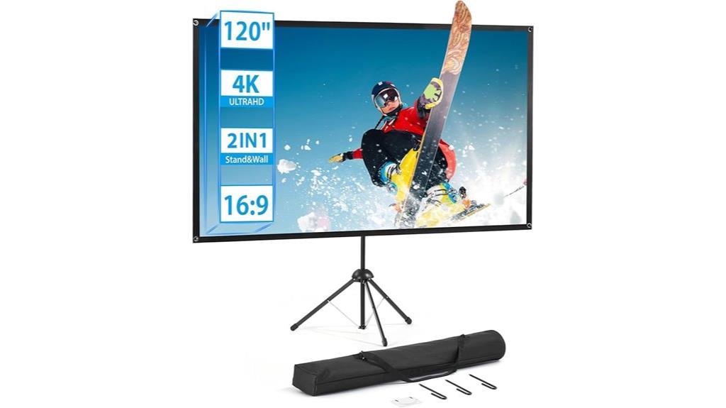 portable 120 inch projection screen