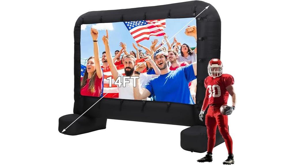 portable 14ft inflatable movie screen