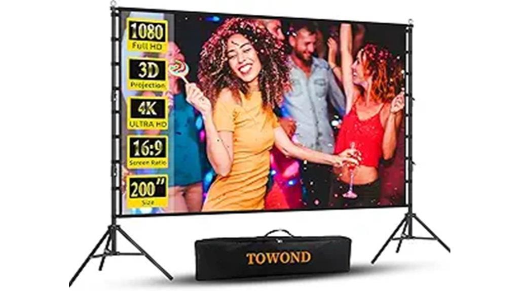 portable 200 inch projector screen