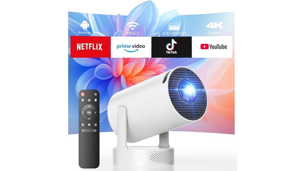 portable 4k projector with apps