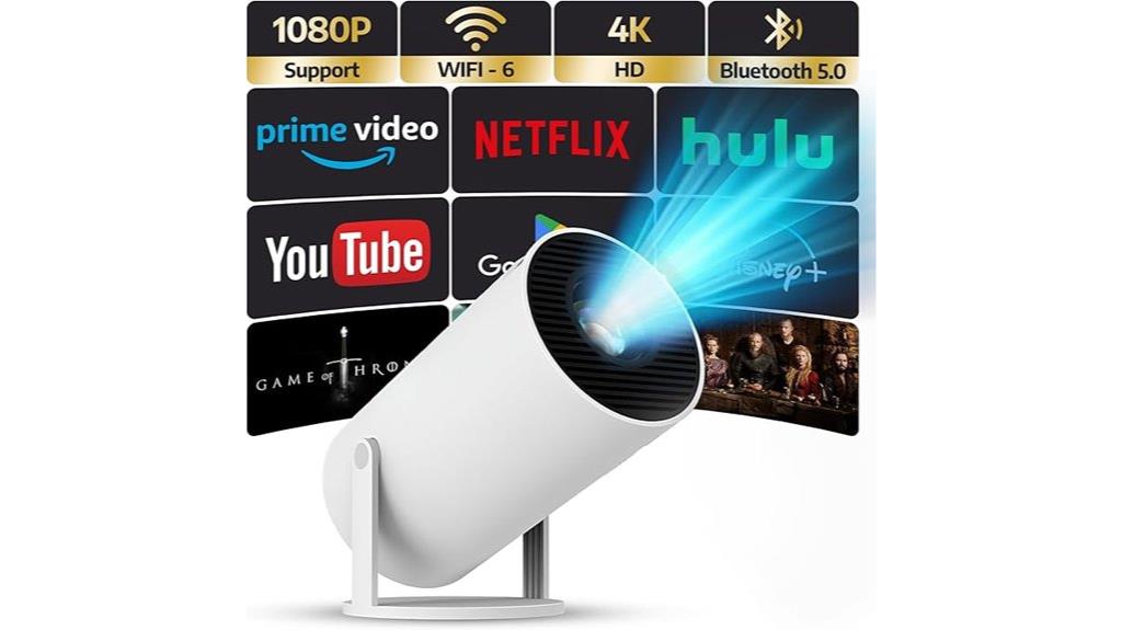 portable 4k wifi bluetooth projector
