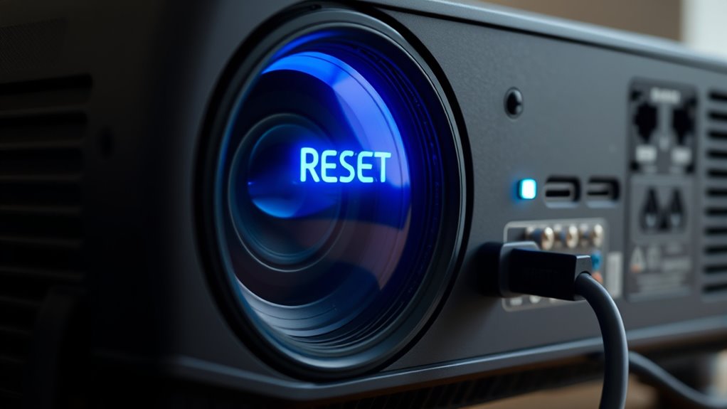 power cycle and reset projector