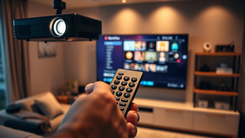 program projector with remote