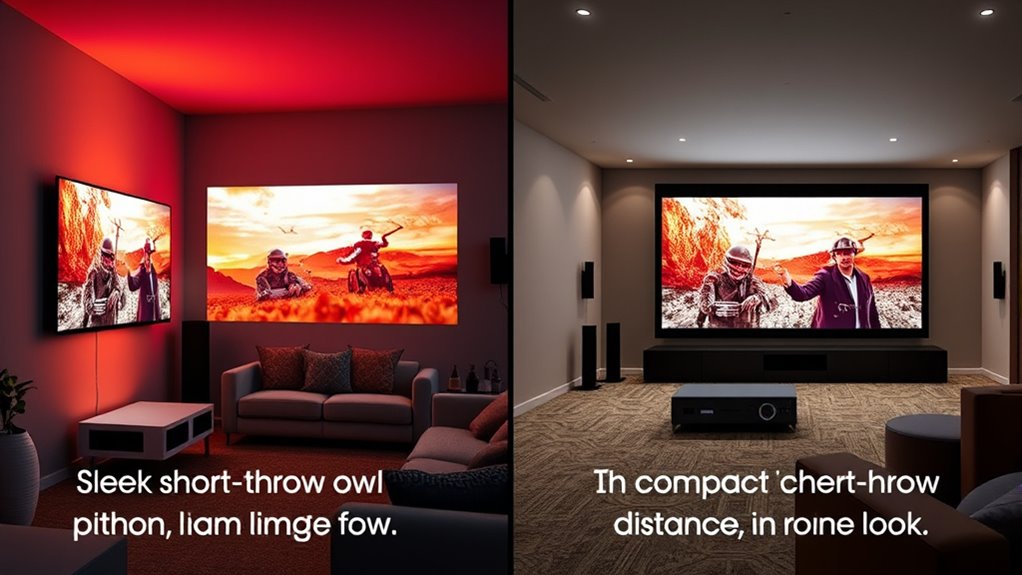 projection distance and size