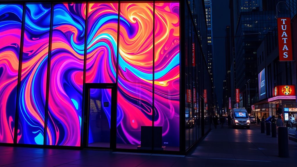 projection onto transparent surfaces