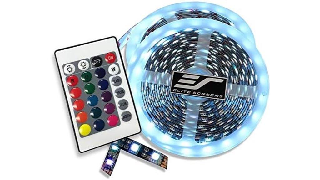 projection screen with lighting