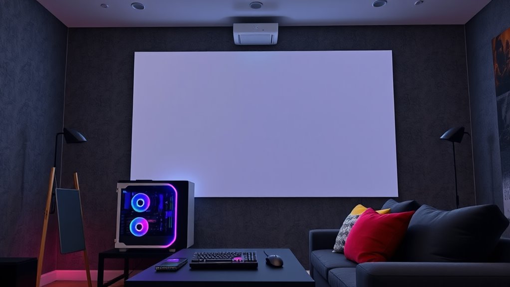 projector gaming setup tips