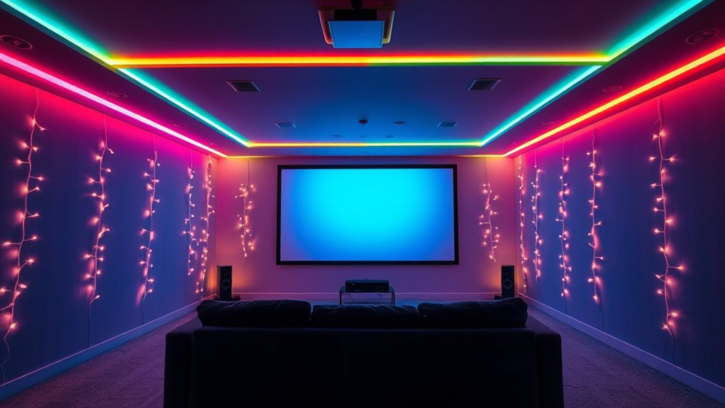 projector room lighting ideas