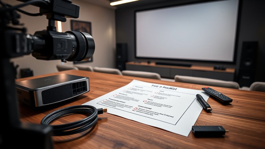 projector setup essential checklist